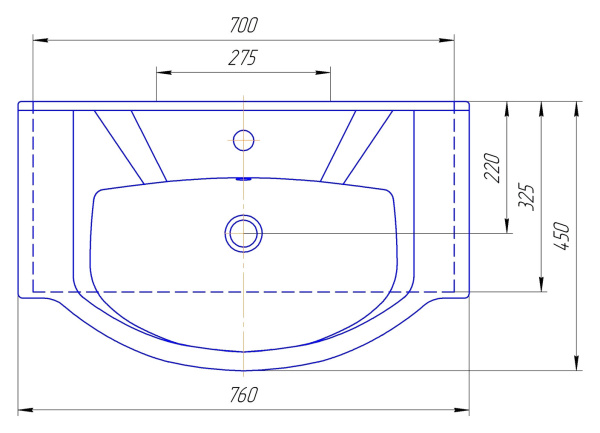Раковина Bellezza Элеганс 750 4620008197371
